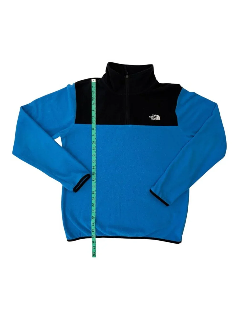 The North Face TKA Glacier 100 1/4 Zip Fleece Pullover Blue Black Men's Outdoor